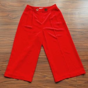 Topshop Wide Leg Pleated Trousers Size 6